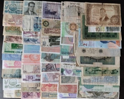 ZESTAW BANKNOTÓW ŚWIATA - 100 SZTUK