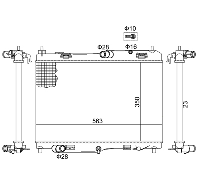 Hart 620 782 радиатор, система охлаждение двигателя фото №1