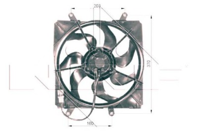 Nrf 47054 вентилятор, охлаждение двигателя фото №1