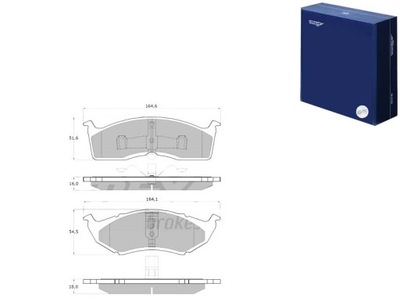 ZAPATAS DE FRENADO CHRYSLER 300M 98-04 PARTE DELANTERA TOMEX BRAKES  