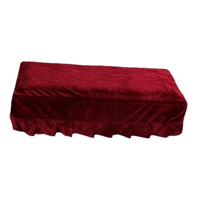 Pokrowiec na stołek do pianina na ławkę z podwójnym/pojedynczym siedziskiem, czerwony, 1-miejscowy