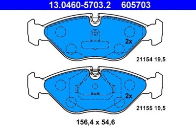 КОЛОДКИ ТОРМОЗНЫЕ SAAB ПЕРЕД 9000 2,0-3,0 87-98 13.0460-5703.2