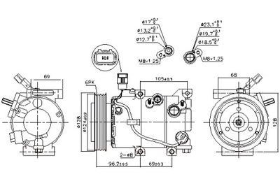 NISSENS COMPRESOR DE ACONDICIONADOR HYUNDAI ELANTRA V ELANTRA VI I30 KIA  