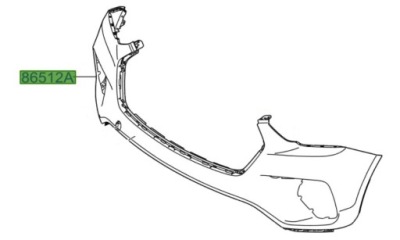 Hyundai grand santa fe 2016-2019 бампер перед фото №1