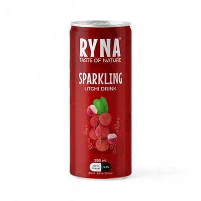 RYNA LITCHI NAPÓJ GASOWANY 250ML