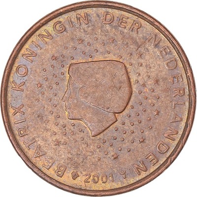 Moneta, Holandia, 5 Euro Cent, 2001