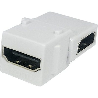 Moduł keystone HDMI gniazdo-gniazdo biały kątowy