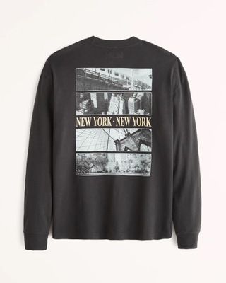 A&F ~ GRUBA KOSZULKA ~ CIEMNOSZARA ~ M