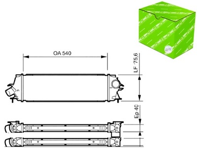 INTERCOOLER AUŠINTUVAS ORO ĮSIURBIMO OPEL VIVARO A RENAULT 
