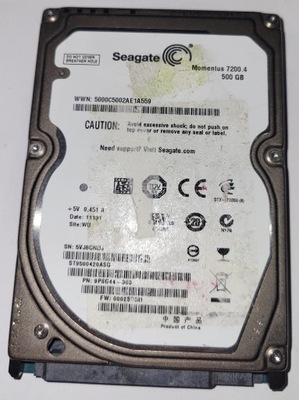 Seagate 2.5" SATA HDD 500GB ST9500420ASG