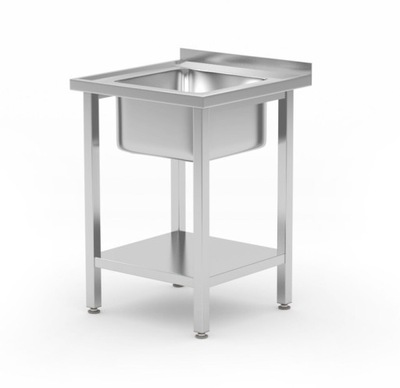 Hendi Stół ze zlewem pośrodku i półką 600x600x(H)850 mm