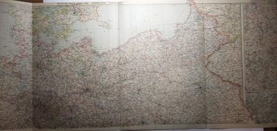 Mapa POLSKA, POMORZE, Gdańsk, Szczecin, Mazury, Warszawa, Lublin, 1940