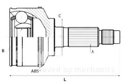 ШАРНІР HOMOKIN. ЗОВНІШНЄ HYUNDAI MATRIX (FC) 1.6 NIPP