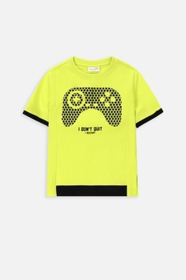 T-shirt Dla Chłopca 104 Limonkowy Koszulka Chłopięca Coccodrillo WC4