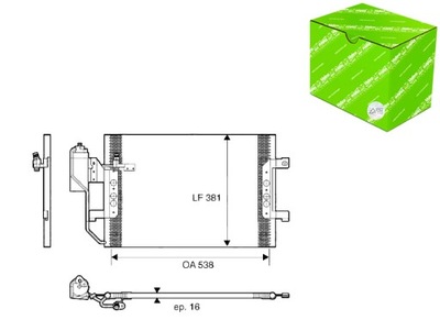 KONDENSATORIUS KONDICIONAVIMO MERCEDES A W168 1.4-2.1 07.97-08.04 VALEO 