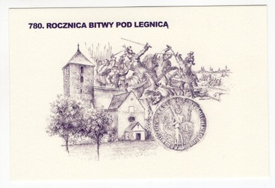 780 rocznica Bitwy pod Legnicą motyw z banknotu 0 euro