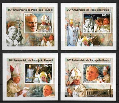 papież Jan Paweł II - Guinea Bissau 4bl 4720-23
