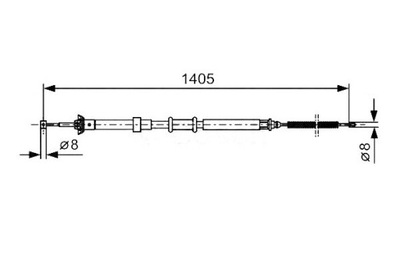 CABLE FRENOS DE MANO PARTE TRASERA L 1405MM 1987477927/BOH BOSCH  