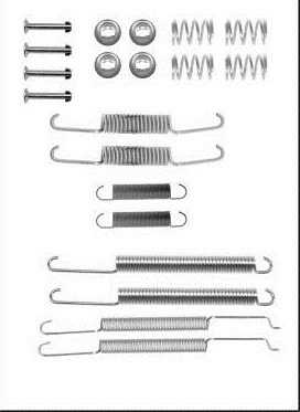 SPRĘŻYNKI DO КОЛОДОК ШАЛЬМІВНИХ AUDI 100 76-,80