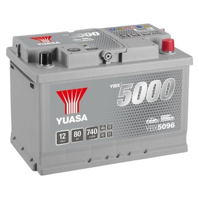 АКУМУЛЯТОР YUASA 12V 80AH 740A P+ YBX5096