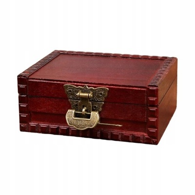 Drewniane pudełko na pamiątki, dekoracyjna