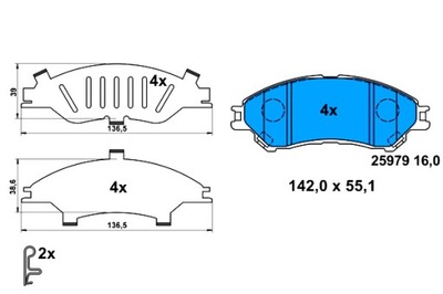 ATE ZAPATAS DE FRENADO PARTE DELANTERA FORD EE.UU. F-150 SUZUKI S-CROSS SX4 S-CROSS  