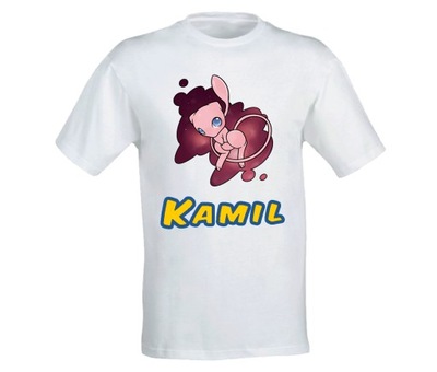 Koszulka T-shirt Pokemon Mew Nadruk + Imię 116