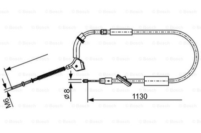 BOSCH ТРОС HAM. RĘCZ. DB P. W169 1,5-2,0 04-12