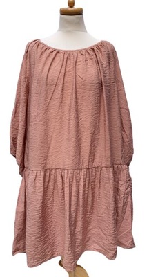 Sukienka Brudny Róż H&M XL 42 Rozkloszowana