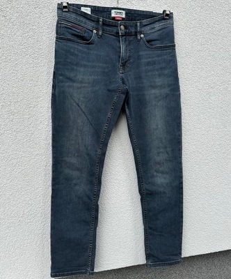 Tommy Hilfiger Jeans W29 L30 granatowe spodnie jeansowe