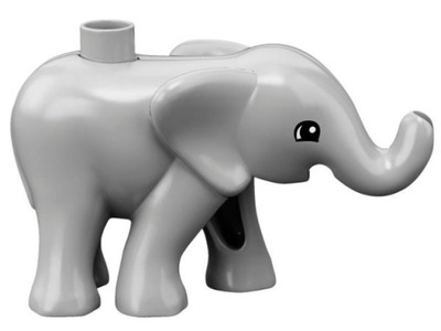 LEGO Duplo Słoń Słonik eleph5c01pb02 Słoniątko - Jasnoszary/LBG