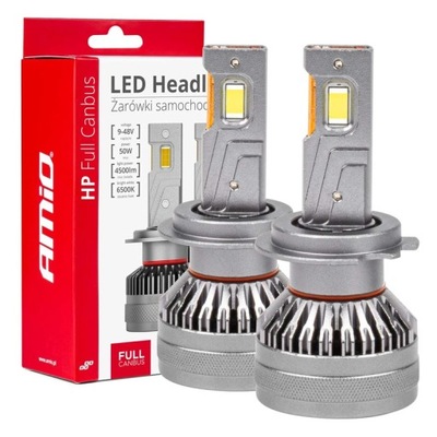 LUCES DE AUTOMÓVIL DIODO LUMINOSO LED SERIE HP COMPLETO CANBUS H7 6500K AMIO-03674  