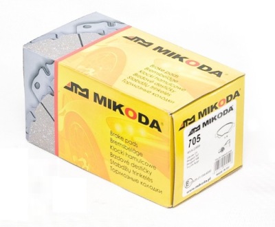 Тормозные колодки тормозные перед mikoda fiat brava 1995-2003 фото №1