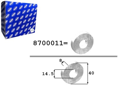 ALMOHADA RUEDAS DE EJE CIGÜEÑAL SASIC 8700011 14X40X8MM CITROEN FIAT  