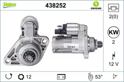 Стартер skoda octavia 2.0 дизель 3/2 438252 фото №1