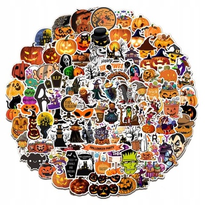 100 PIEZAS HALLOWEEN DYNIOWE PEGATINAS NA WALIZKE LOK116  