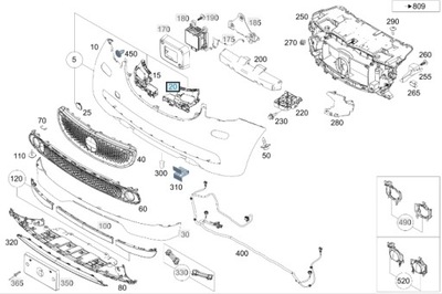 Напрямна бампера перед лівий smart forfour w453 фото №1