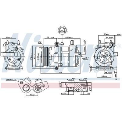 COMPRESOR ACONDICIONAMIENTO NISSENS 890217  