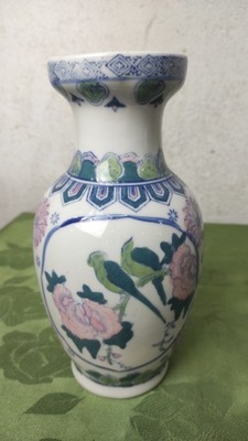 wazon z chińskiej porcelany papugi