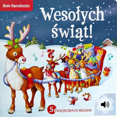 KSIĄŻKA KSIĄŻECZKA ŚWIĄTECZNA WESOŁYCH ŚWIĄT 5 ŚWIĄTECZNYCH MELODII