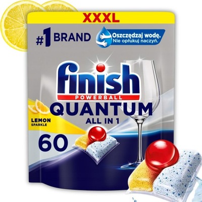 Kapsułki Tabletki do Zmywarki Finish Quantum All-in-1 LEMON Cytryna 60 szt.