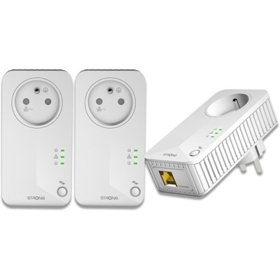 STRONG Powerline 600 Trio FR 3pack - Zestaw 3 Adapterów Powerline
