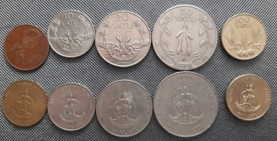 VANUATU zestaw 5 monet MIX