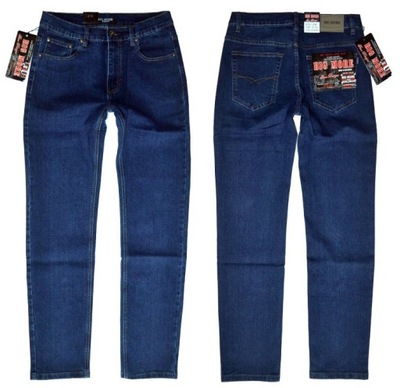 JEANSY MĘSKIE spodnie jeans BIG MORE granatowe W35/L32 88-92 cm