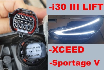 HYUNDAI I30 III FACELIFT SPORTAGE V JACKPLUG CONNECTOR LAMPS KIA XCEED NIRO II  