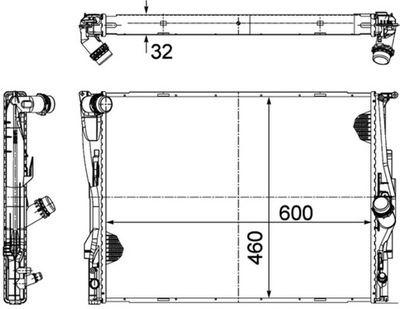 MAHLE ORIGINAL CR 1711 000P РАДИАТОР, СИСТЕМА ОХЛАЖДЕНИЯ ДВИГАТЕЛЯ