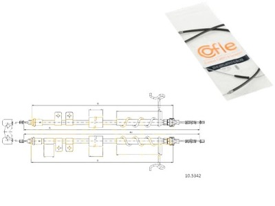Тягa трос гальма ручного [cofle] фото №1
