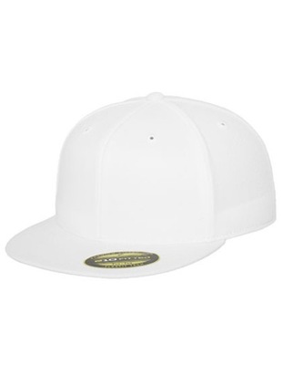 CZAPKA Z DASZKIEM BEJSBOLÓWKA Premium 210 Fitted WHITE S/M