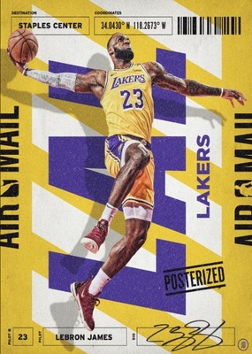 Plakat Lebron James NBA Los Angeles Lakers 40x30 cm LBJ, Cavs różne wzory