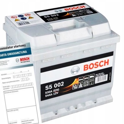 АКУМУЛЯТОР BOSCH SILVER S5 54AH 530A S5002 SILVER